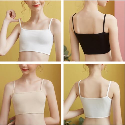 8 Pack Training Bra for Girls 10-12 Cotton Crop Cami Bralette Starter Bras2