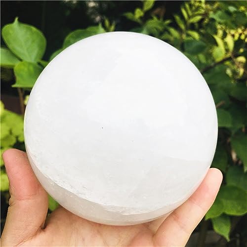 Calcite blanche boule 8cm pour chasser le stress et purifier l'aura - 3