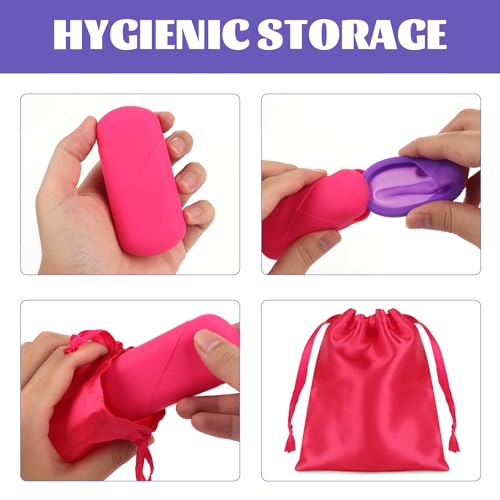 FENYW Menstruationsscheibe, 2 Periodenscheiben (S+L), Menstrual Disc, Weiche Menstruationstasse Wiederverwendbare aus medizinischem Silikon, Menstruationsscheiben Alternative Soft Tampons（Lila）