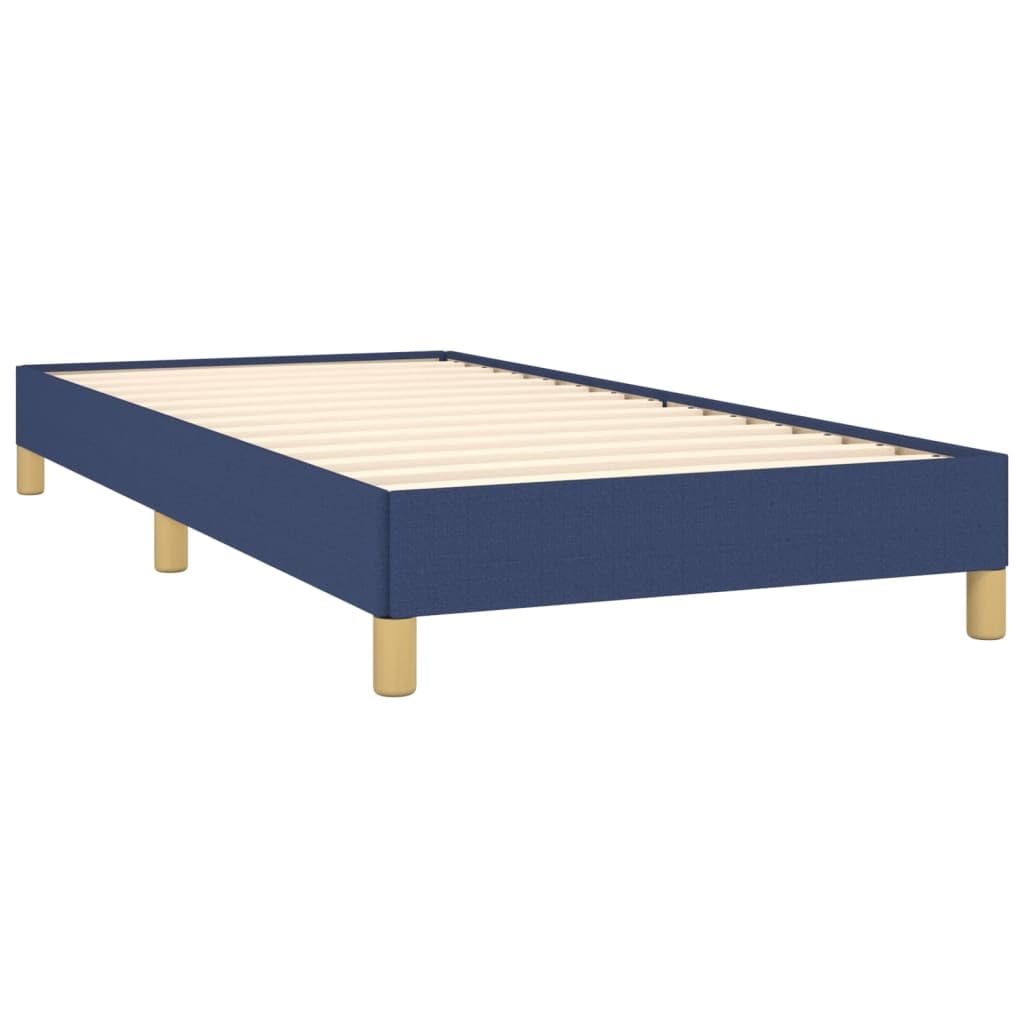 Struttura letto blu in tessuto, 90 x 200 cm, con doghe in compensato, stabile mobile per camera da letto, senza materasso, con istruzioni di montaggio (lingua italiana non garantita), comodo