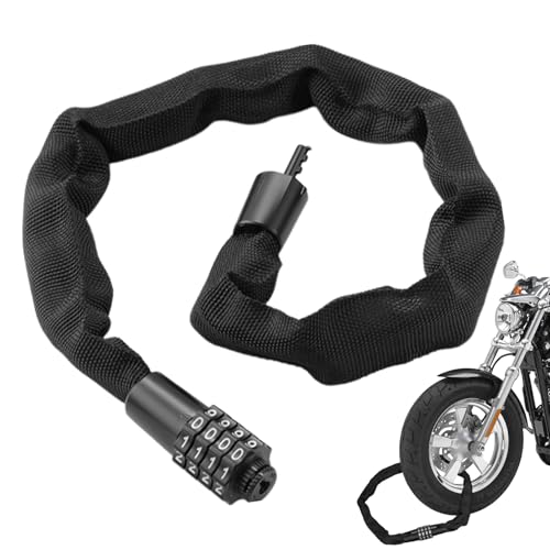 Candado antirrobo para bicicleta - Candado de combinación resistente de 3,9 pies de seguridad duradera sin llave con código de 4 dígitos ajustable para bicicletas Motoc