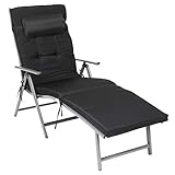 Flexibilität ist alles: Diese Gartenliege ist klappbar, sodass Sie sie bei Nichtgebrauch einfach zusammenklappen und in irgendeiner Ecke verstecken können; zudem passt der zusammengeklappte Stuhl perfekt ins Auto und lässt sich so einfach zum Strand oder Campingplatz transportieren