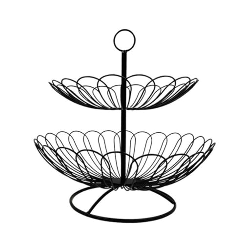 Cestino Portaoggetti In Ferro Nero 23x23x23 Cm - Multiuso Per Casa, Ufficio, Esterno, Frutta O Oggetti Vari