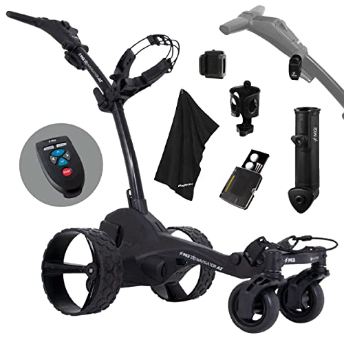 MGI Zip Navigator All Terrain AT (2024 Version) Electric Golf Cart Bundle | 36 Hole Lithium Battery with Remote Control | With Multi-Purpose Clip & Holders for Drink, Umbrella, GPS-Phone, & Scorecard