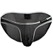 YiZYiF Men's Smooth Thin Bikini Brief Mesh Bulge Pouch Pants Underwear Black X-Large