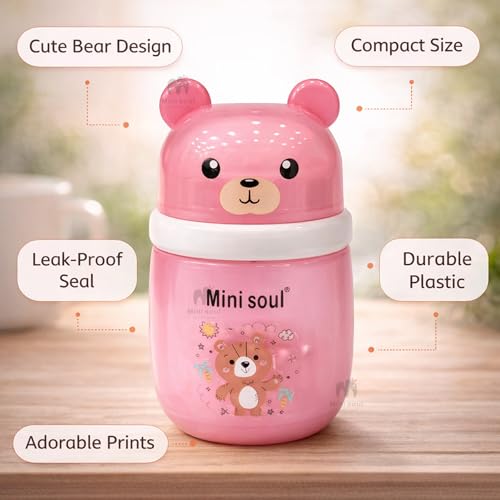 Image of Baby Powder Puff with Container Soft Feather Sponge Powder Applicator for Newborn & Infant Transparent Refillable Case Mess-Free, Leak-Proof, Baby-Safe Powder Puff for Kids Pink