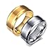 ANAZOZ 2 Stück Eheringe Paarpreis Wolfram 8mm Gebürstet und Poliert Partnerringe Trauringe Partnerringe Set Silber Gold Partnerringe Love Puzzle Frau:57 (18.1) & Mann:62 (19.7)