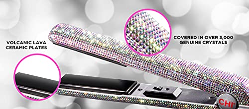 Chi The Sparkler 1" Lava Ceramic Hairstyling Iron Special Edition, Hair Straightener, Silver #TOP2