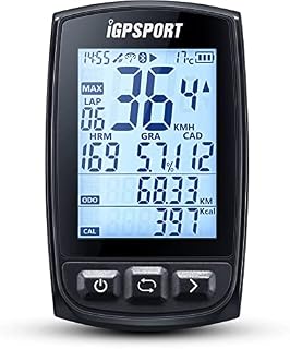 iGS50S GPS Bike Computer,IPX7 Waterproof Wireless Cycling Computer,Compatible with ANT+ Sensors,Speedometer Odometer MTB Tracker fits All Bikes