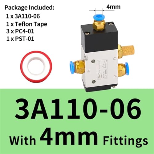 Vanne commande d'air filetée 3A410-15 distributeur 2/3 voies 1/2 - 3