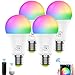 Produktbild Smart WiFi Lampe (RGB+CCT) A19 E27 7W 500LM Dimmbar Glühbirne WLAN Leuchtmittel Licht LED Beleuchtung (2700-6500K) Kompatibel mit Alexa Google Home und Siri IFTTT (4 Stück)