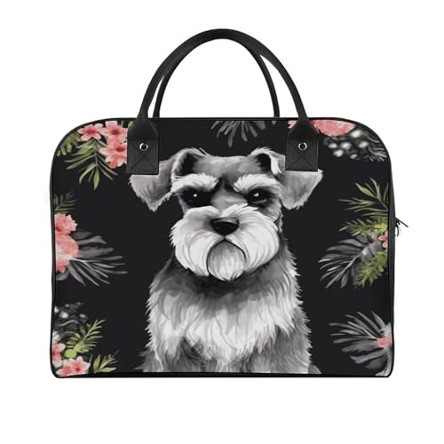 Bolso Schnauzer Tote Nylon con Asa Ajustable miniatura 1