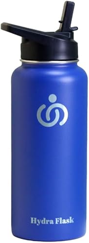 Miniatura 2 de Hydra Flask Tapa con popote de boca ancha (azul, 32 onzas)
