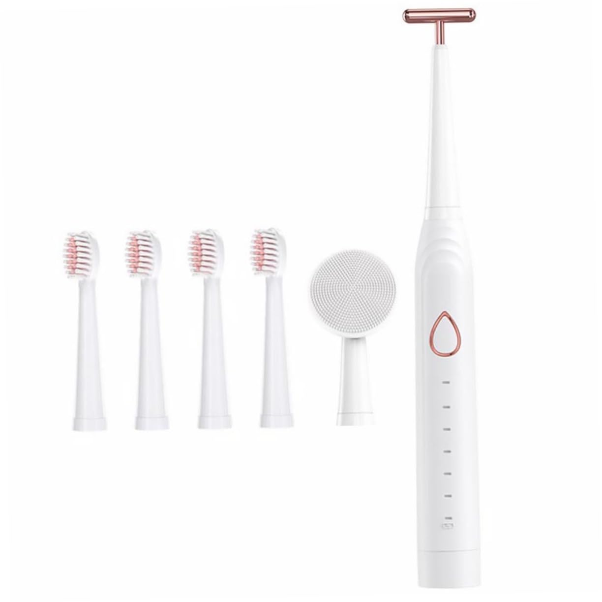 BESTYASH 1 Set Electric Toothbrush Rechargeable Tooth Cleaner for Adults Facial Cleansing Brush Gentle Gums Sturdy Durable for Long Term Use