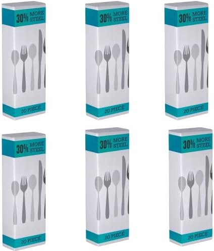 Radley & Stowe 120-Piece Silverware Set, Service for 24, Durable Stainless Steel Flatware, Dishwasher Safe Cutlery with Matte Finish Handle