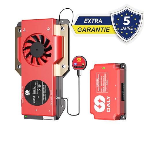 DALY BMS 24V 8S 250A Balance – Smart WiFi Bluetooth BMS mit 5A Active Cell Balancing, unterstützt RS485 CAN für 24V LiFePO4 Akkupack Energiespeicherung für Privathaushalte RV
