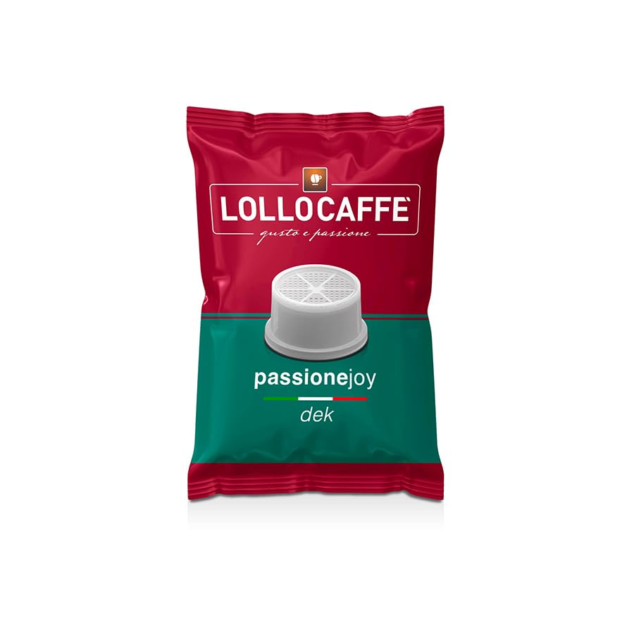 Lollo Caffè Passione Joy, Miscela Decaffeinato - Dek - 200 (2x100) Capsule - Compatibili con le Macchine ad uso domestico Lavazza* Espresso Point*