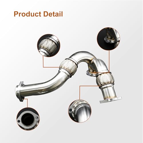 Image of Turbocharger Y-Pipe Up Pipe Kit With Gasket Fit for Ford 6.0L Powerstroke Diesel 2003 2004 2005 2006 2007 Replace 679-011 679-012 5C3Z6K854CA 1846581C1