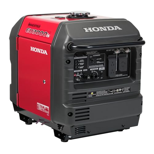 Honda EU3000iS 3000 Watt Inverter Generator, Super Quiet 120V Gas Powered Portable Generator for Camping, RV or Home Backup Power Supply, Up to 19.6 Hour Run Time (EU3000IS1AN)