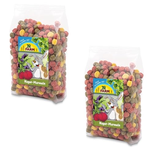 JR FARM Palline per Roditori | Confezione Doppia | 2 x 150 g | Snack per Roditori e Conigli Nani | Con Barbabietola Rossa, Erba Medica e Mais | Croccante delizia o mini-premio per ogni occasione
