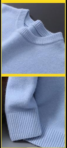 Mens Sweater Crew Neck Jumpers Long Sleeve Soft Warm Sweaters Casual Knitted Pullover4