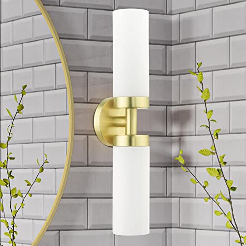 Image of Livex Lighting, 15072-12, Aero, ADA Vanity Sconce, Satin Brass