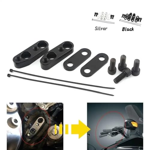 Abrazaderas manillar de aluminio mecanizado adaptadores elevadores ajustables 2