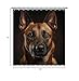 Ganshan Bi Funny Belgian Malinois Dog Shower Curtain for Bathroom Home Decor Dog Puppy Pet Animal Print Bath Curtains with 12 Hooks 72x72 Inch Style 1