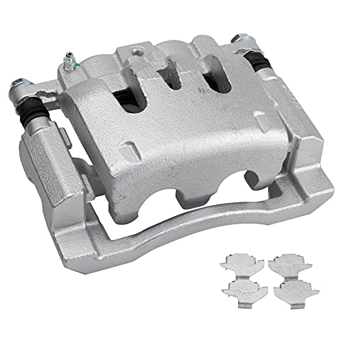 Image of TRQ Rear Brake Pad, Caliper, & Rotor Kit Ceramic Vented Compatible with 2008-2012 Ford F-250 Super Duty 2006-2012 F-350 Super Duty