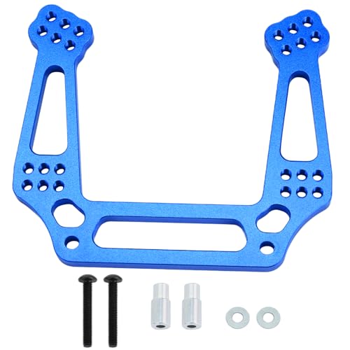 Aluminum Alloy Front Shock Tower Upgrade Part Compatible with Slash 2wd Rustler Bandit Stampede, Replace 3639 (Blue)