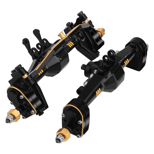 RZXYLRC 235g TRX4M Brass Portal Axles Front Rear Complete Set with 7mm Hex Wheel Hubs 4mm Adapters for 1/18 RC Crawler TRX4M Upgrades Bronc Defend K10