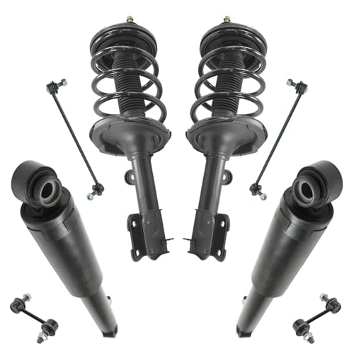 Image of TRQ Front and Rear Suspension Kit Complete Strut & Coil Spring Assembly Shock Absorber Sway Bar Stabilizer Link Compatible with 2007-2009 Hyundai Santa Fe