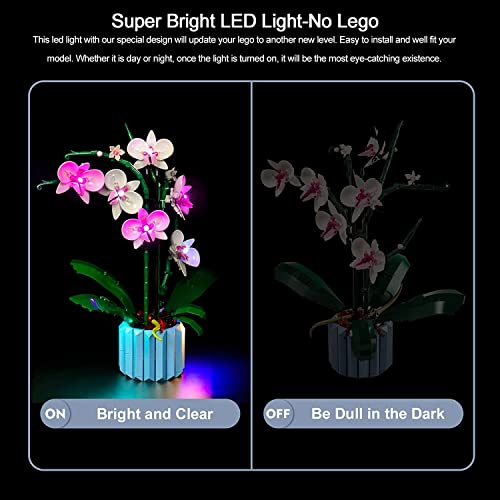 LED Light Set Compatible with Lego 10311 Icons Orchid Set (No Lego Model Included - Image 2