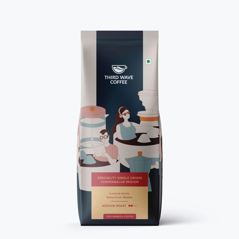 THIRD WAVE COFFEE | Speciality Single Origin Chikmagalur Region | 100% Arabica | Medium Roast | Whole Beans | 250 grams | Pouch-image-14