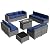 Aoxun Patio Furniture Sets, 12-Piece Outdoor Patio Furniture with 44'' Propane Gas Firepit Table, Wicker Outdoor Conversation Set Sectional Sofa for Backyard, Poolside, Garden