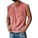 Mens Tank Tops Summer Beach Sleeveless Running Workout Gym Big And Tall Henley Shirts For Men Denim Summer Vintage Vest Tops Athletic Undershirts Moisture Wicking V Neck T Shirts With Pocket Pink XXXL
