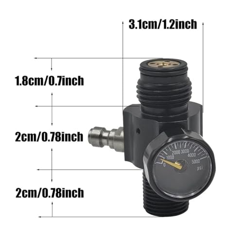 Régulateur de pression pour réservoir d'air comprimé M18 x 1.5 ajustable 0-2500 psi - 5