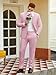 WEEN CHARM Men Suit Slim Fit 2 Piece Wedding Tuxedo Notch Lapel Groom Prom Party 2 Button Blazer Pants Suits Set Pink