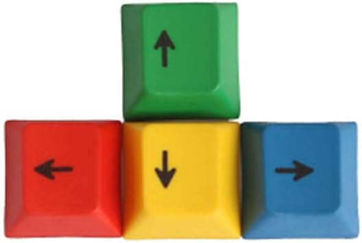 FPS & MOBA Gaming Keycaps,Cherry Profile,OEM Profile,DSA Profile,CMYW RGBY PBT Keycap WASD Arrow Key Cap for All Cherry MX Mechanical Keyboards Cherry Profile,RGBY Arrow*4pcs