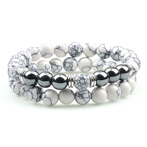 Bracelet oeil de tigre duo de pierres naturelles pour offrir homme et femme