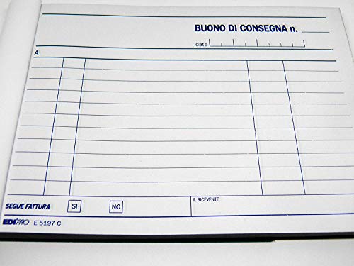 Confezione da 20 - Blocco buoni di consegna 50/50