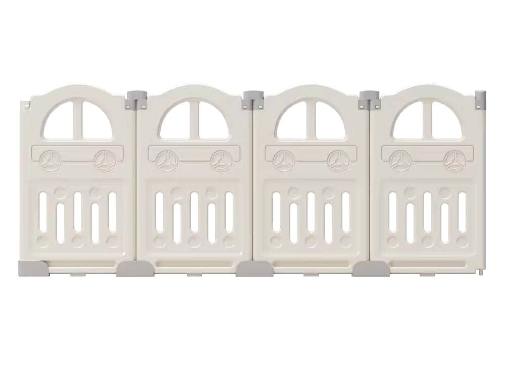 UBRAVOO Plastic Baby Playpen Extension Panels for Baby and Toddlers - 4 Panel (Milky White)
