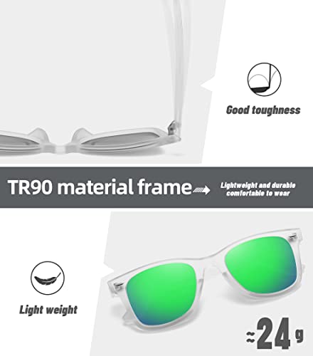 Image of MEETSUN Polarized Sunglasses for Women Men Classic Retro Square Frame Driving Sun Glasses UV Protection