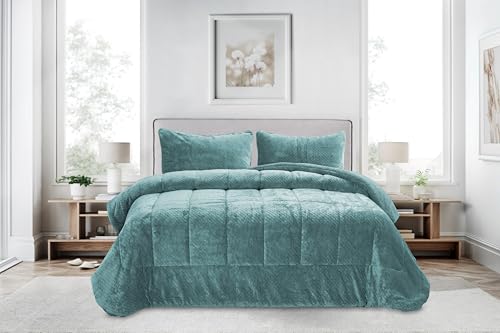 Victorio & Lucchino V&L Edredón Comforter Invierno 700 g/m² – Franela con Reverso de Borrego Ultra Suave y Relleno de Fibra | Cálido, Aterciopelado y Elegante