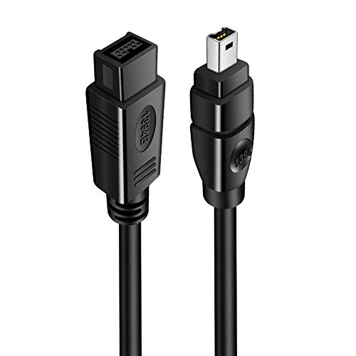 Yeung Qee Firewire 800 To 400 Cable 6Ft,Ieee 1394B 9 Pin Male To 4 Pin Male Cable For Mac Pro, Macbook Pro, Mac Mini, Imac Pc,Digital Cameras, Slr(9 Pin To 4 Pin) #TOP2