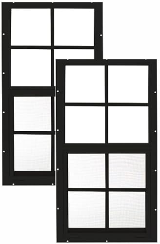 Miniatura 11 de Ventanas de cobertizo de 14 x 27 pulgadas (paquete de 1) Ventanas corredizas con vidrio templado y pantallas Montaje empotrado, marcos de Blanco