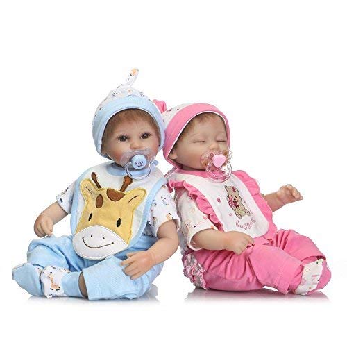 Reborn Baby-Puppe, Kinderspielzeug Reborn 17inch 43cm Real Touch Weiches Silikon Lebensechte Reborn Babypuppen…