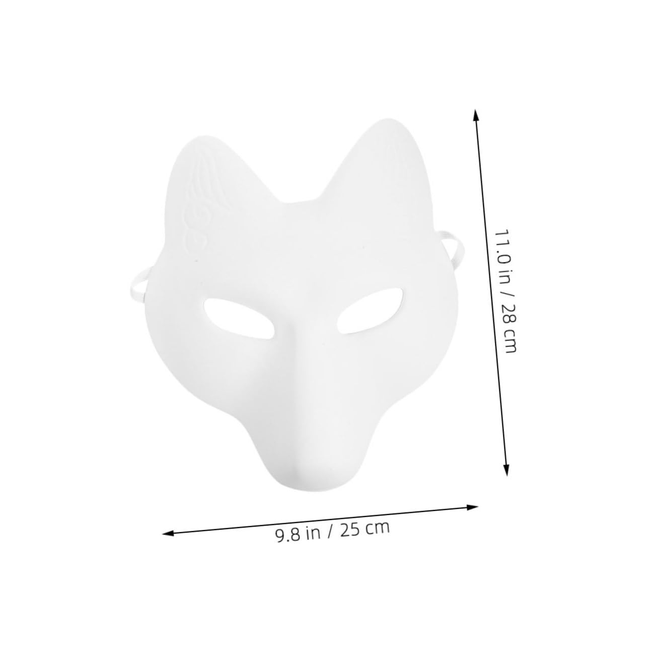 Maschera Di Volpe Bianca 4 Pezzi Maschere Animali Vuote Per Fai Da Te Decorazione Feste Halloween Cosplay Personalizzabile