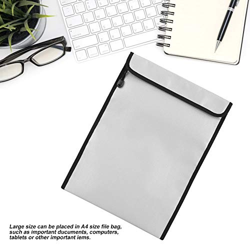 38x28cm Waterproof Fire Resistant Document Bag Envelope Pouch Zipper Closure for File Passport Photo - Image 3