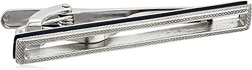 Tateossian Signature Sterling Silver Tie Clip, Open Center, Diamond Pattern, 50Mm #TOP25
